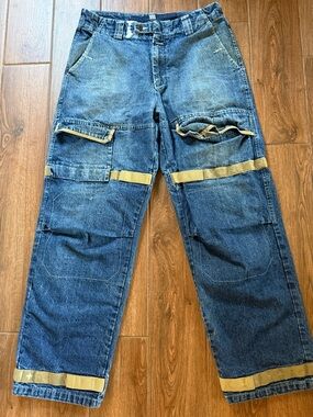 Marithe Francois Girbaud vintage Pocket Jeans with Tan Trim - men’s 36